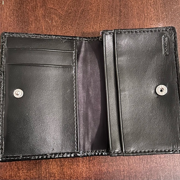 COACH y2k Black Signature Canvas Small CardHolder Wallet - Picture 9 of 11